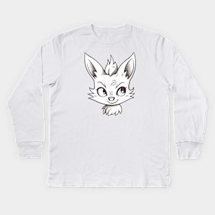 Little foxy face Kids Long Sleeve T-Shirt